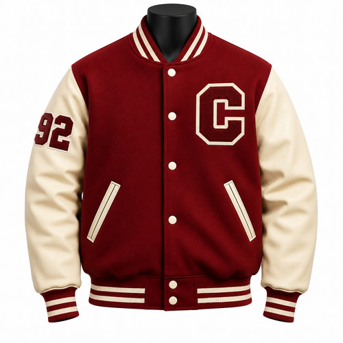Giacca letterman borgogna - giacca,