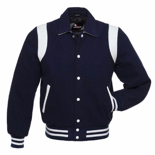 Giacca blu navy lana - , varsity