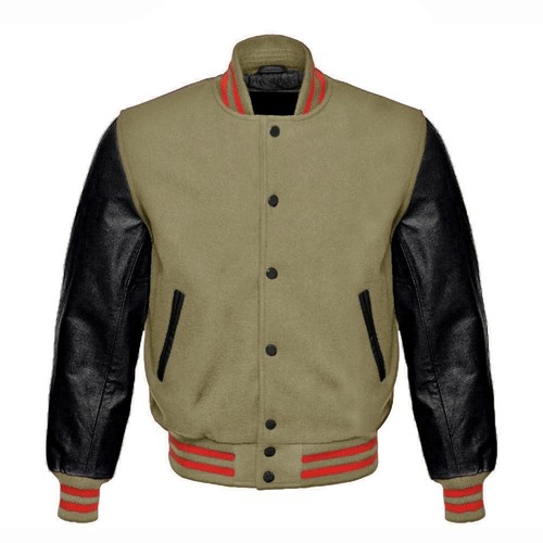 Giacca beige lana nera vera