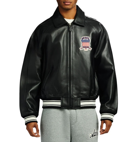 Giacca uomo pelle nera - in,