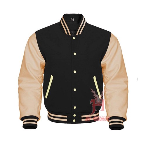 Giacca varsity nera lana - nera,