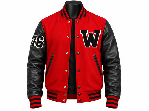 Giacca letterman varsity rosso - giacca,