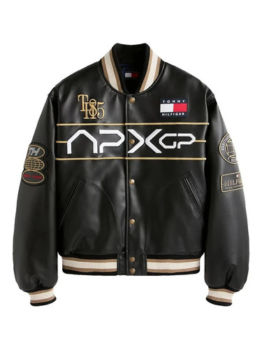 Giacca varsity movie nera - f1,