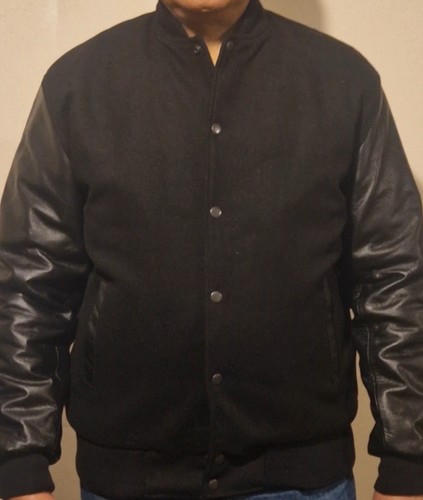 Giacca varsity nera lana - varsity,