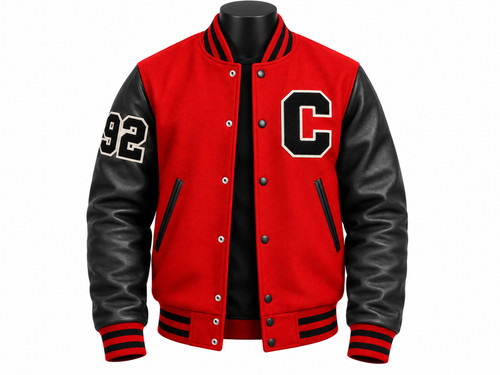 Giacca letterman varsity rosso - giacca,