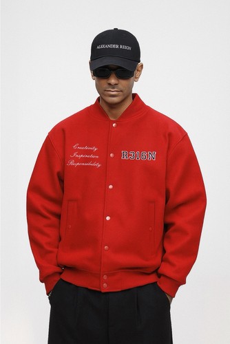 R316n red varsity jacket - red,